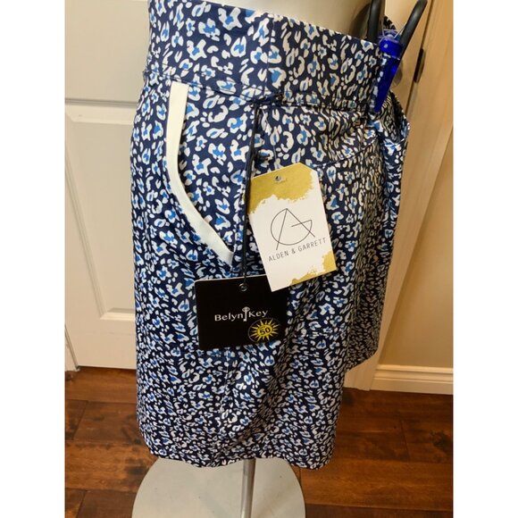 Belyn Key Navy Blue & White Animal Print Golf Skort, Size S, NWT! $108 - Picture 4 of 7